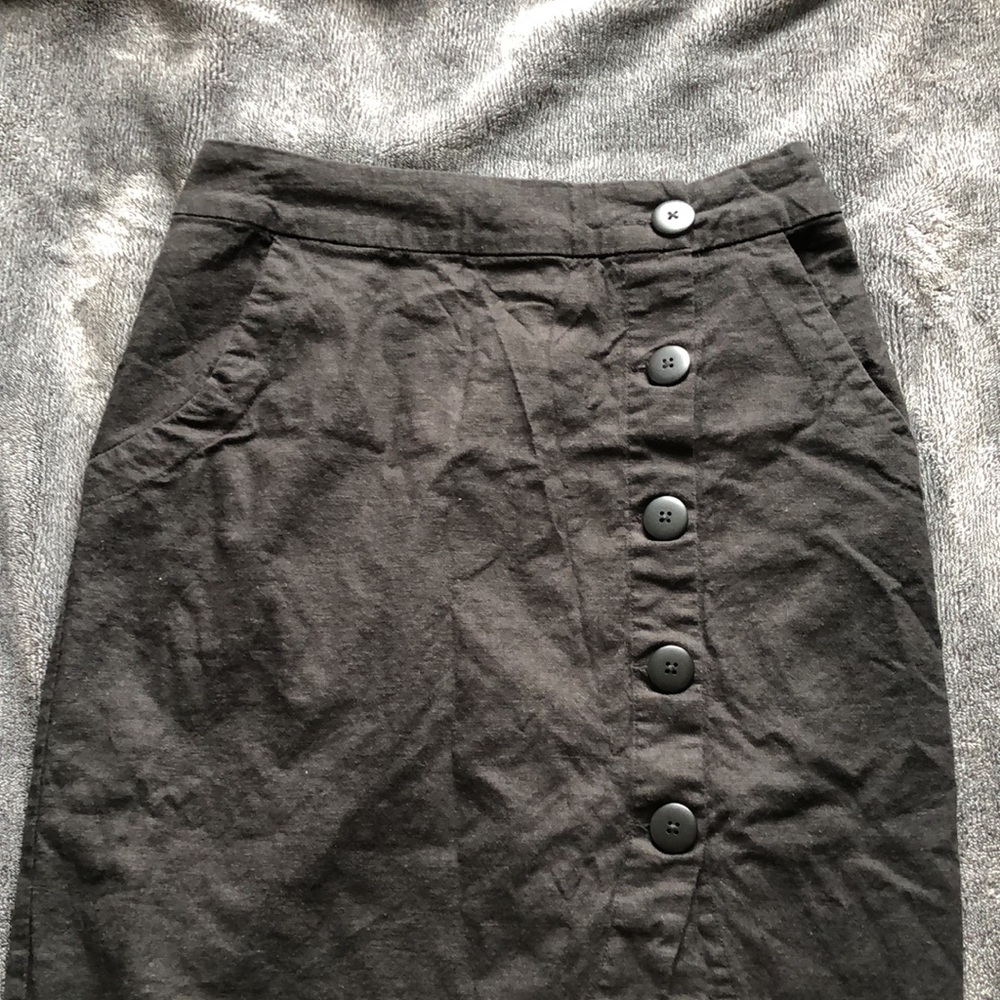 Linen Midi Skirt - Picture 3 of 5